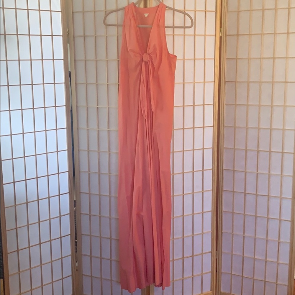 Cotton Coral Maxi Dress